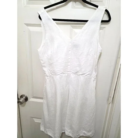 GAP | Dresses | Gap Womens 2 White 10linen Vneck Sleeveless Summer Midi Dress Empire Waist | Poshmark GAP | Dresses | Gap Womens 2 White 10linen Vneck Sleeveless Summer Midi Dress Empire Waist | Poshmark